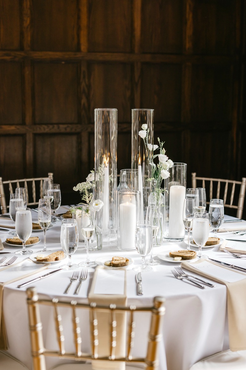 white candle centerpieces