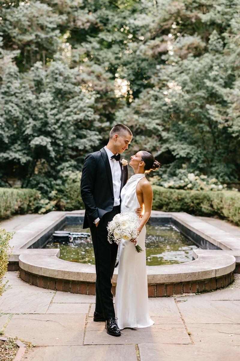 high neck low back wedding dress