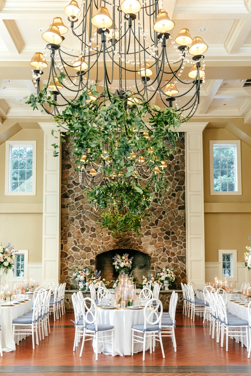 hanging ivy installation
