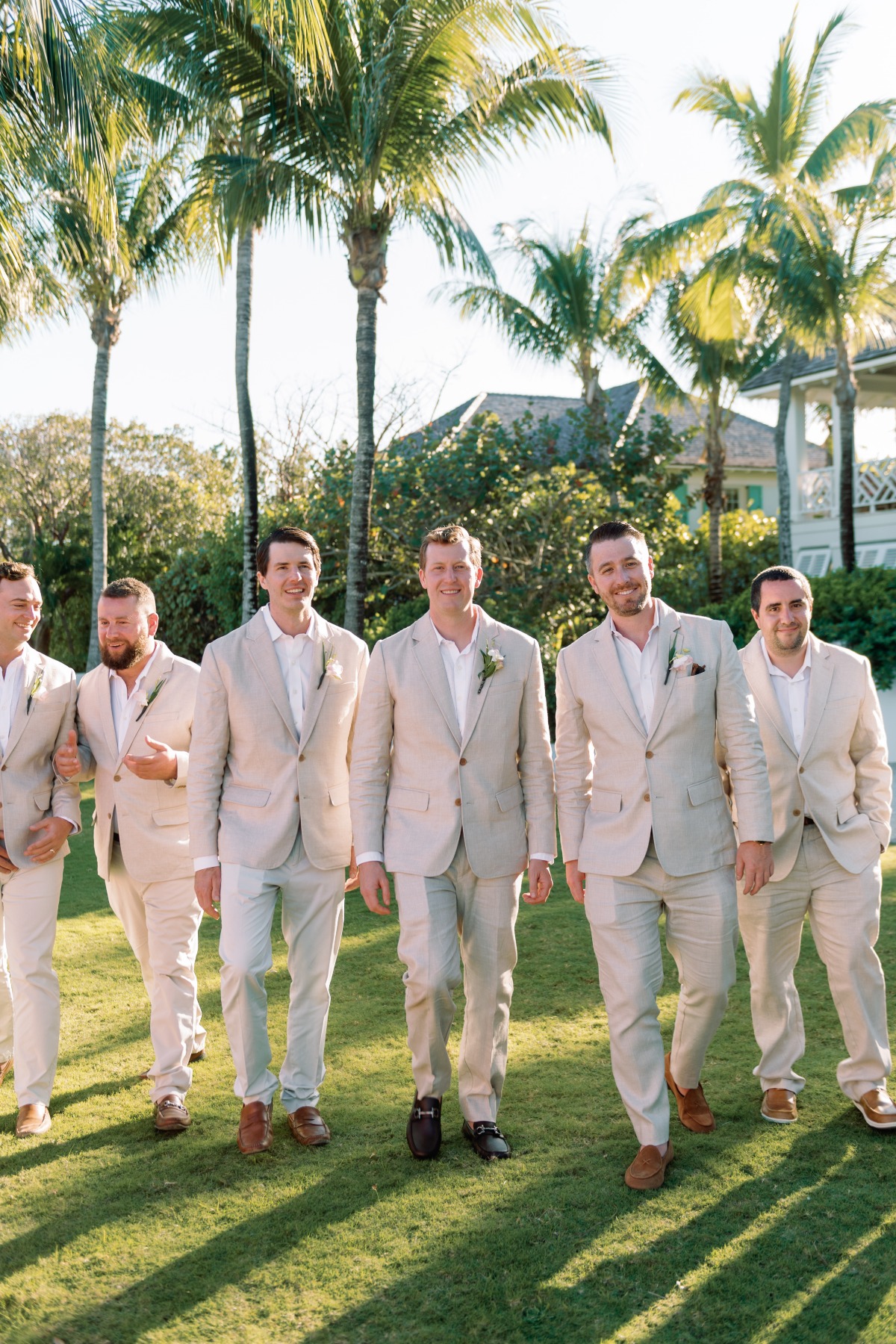 khaki beach wedding suits