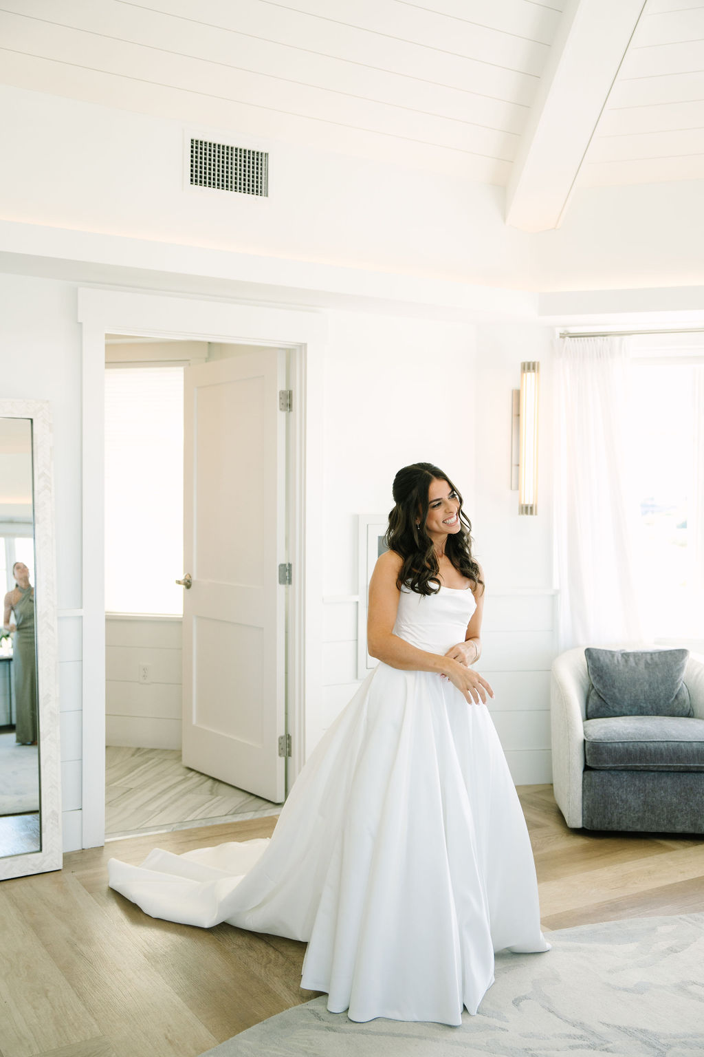satin ballgown wedding dress Jenny Yoo
