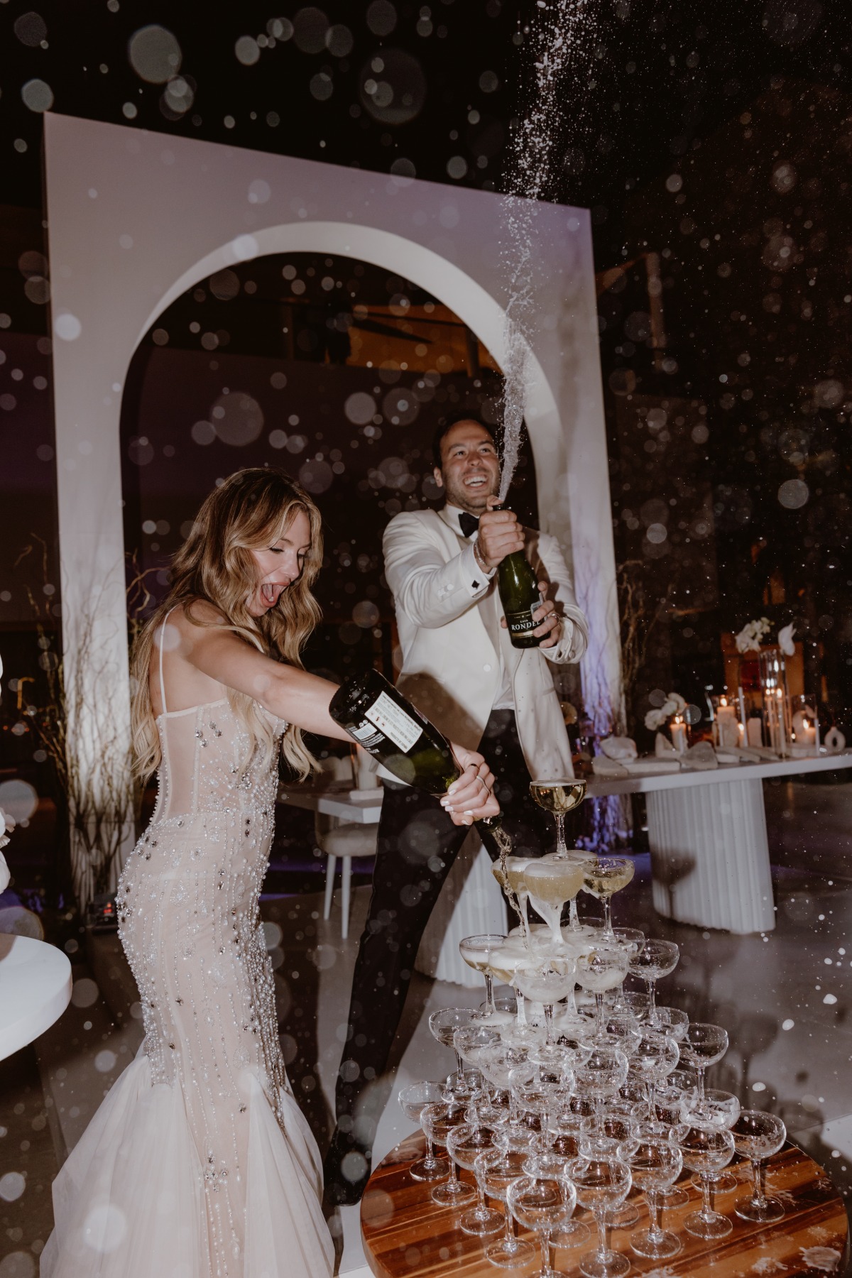 champagne tower photo ideas