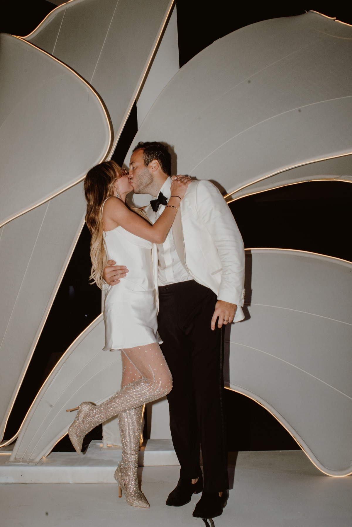 sculptural wedding reception decor