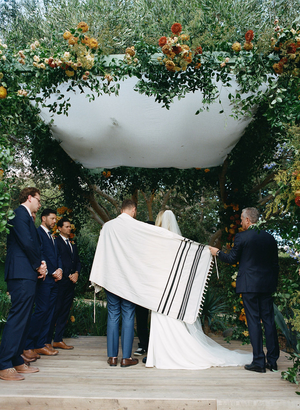 chuppah with fall flowers