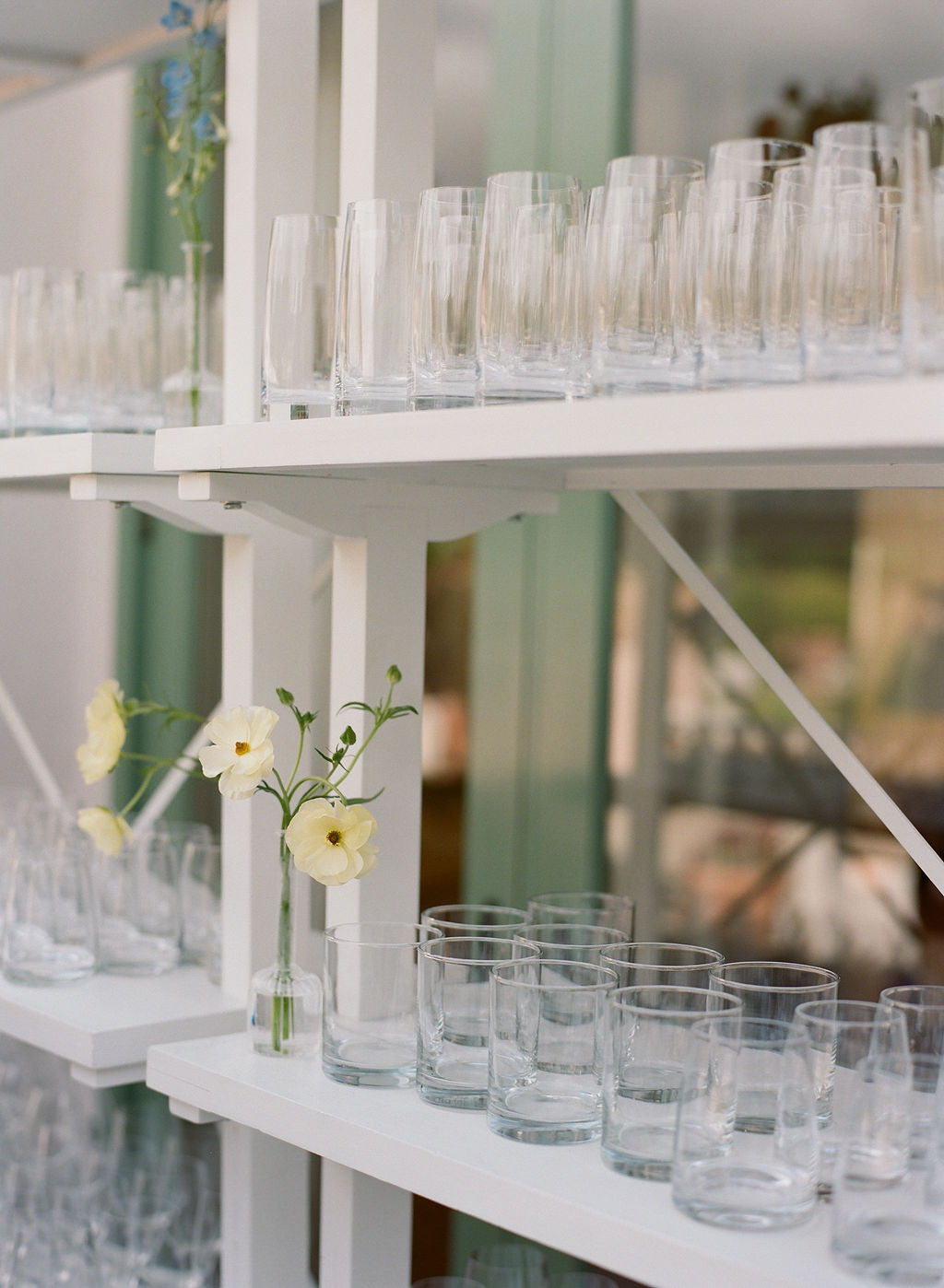 glassware seating wall