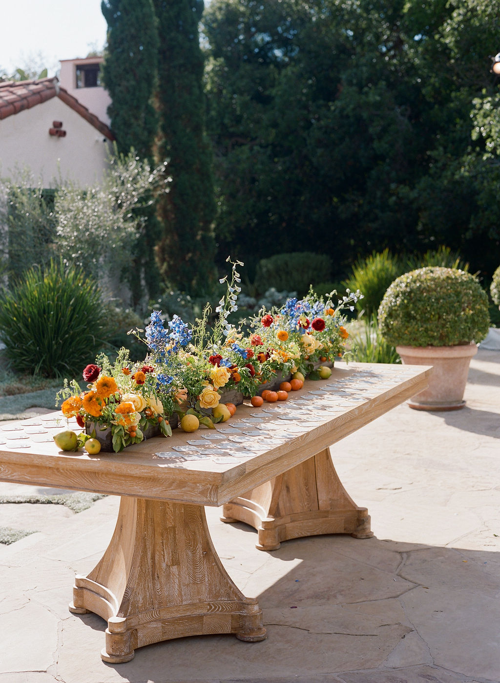 seating display with citrus-accents