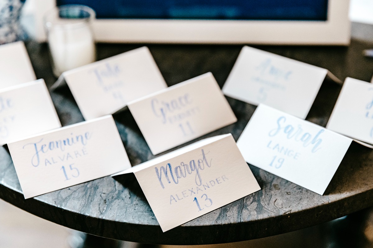watercolor seating cards