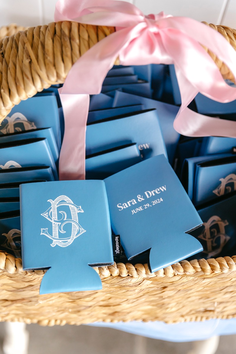 custom wedding koozies