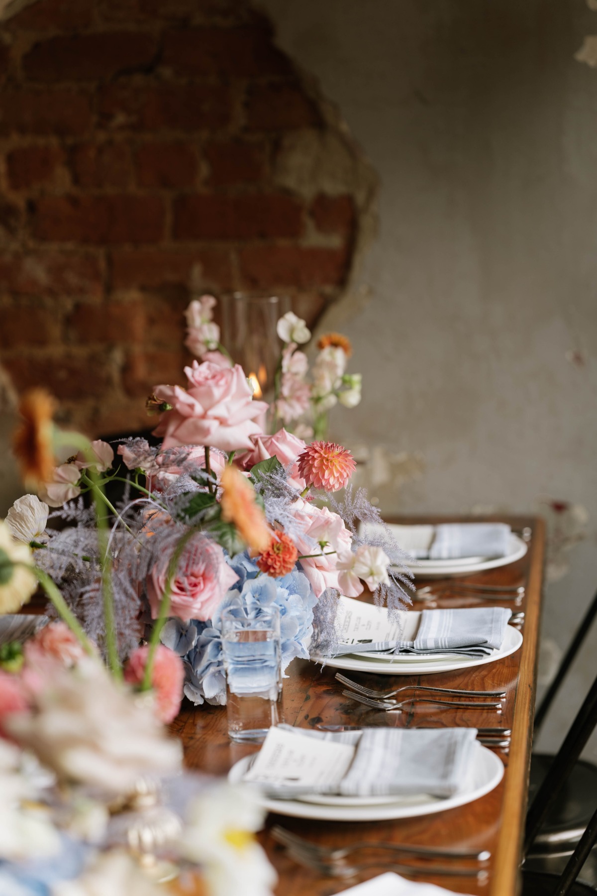 pastel centerpieces for wedding reception