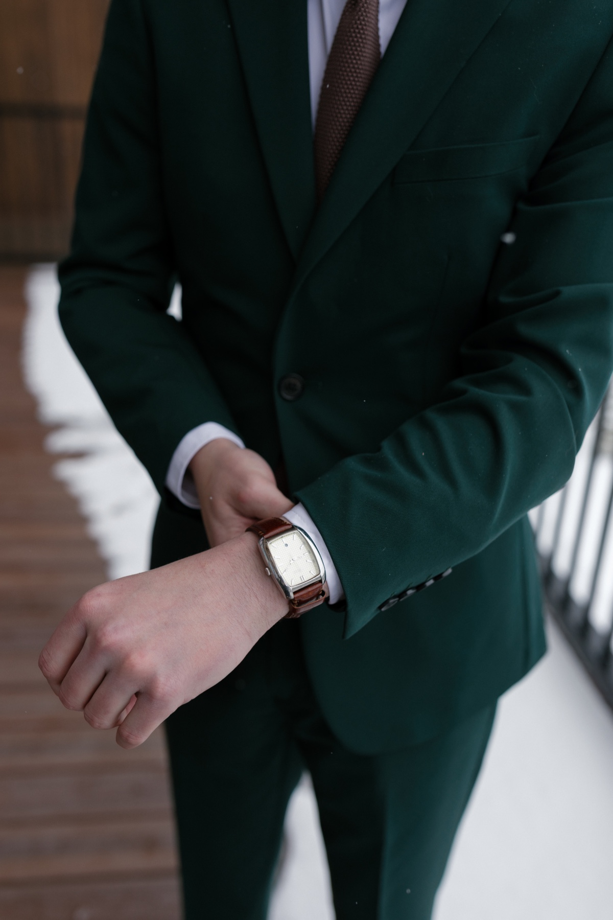 groom in green
