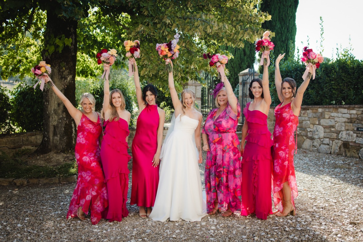fuchsia bridesmaid dresses