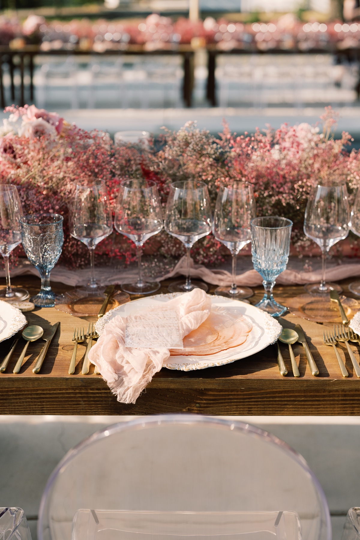 pink place settings