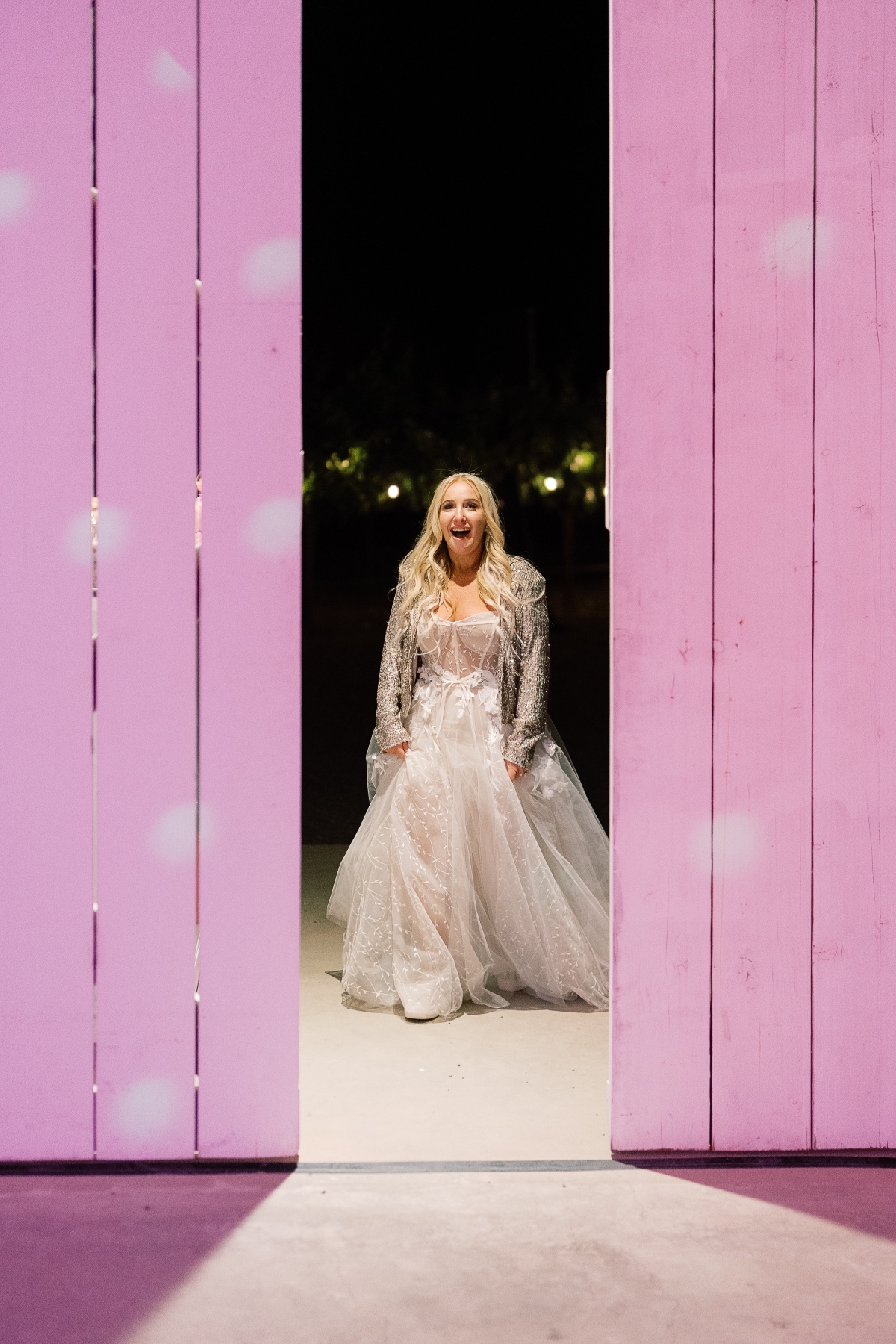 sparkly jacket for bride