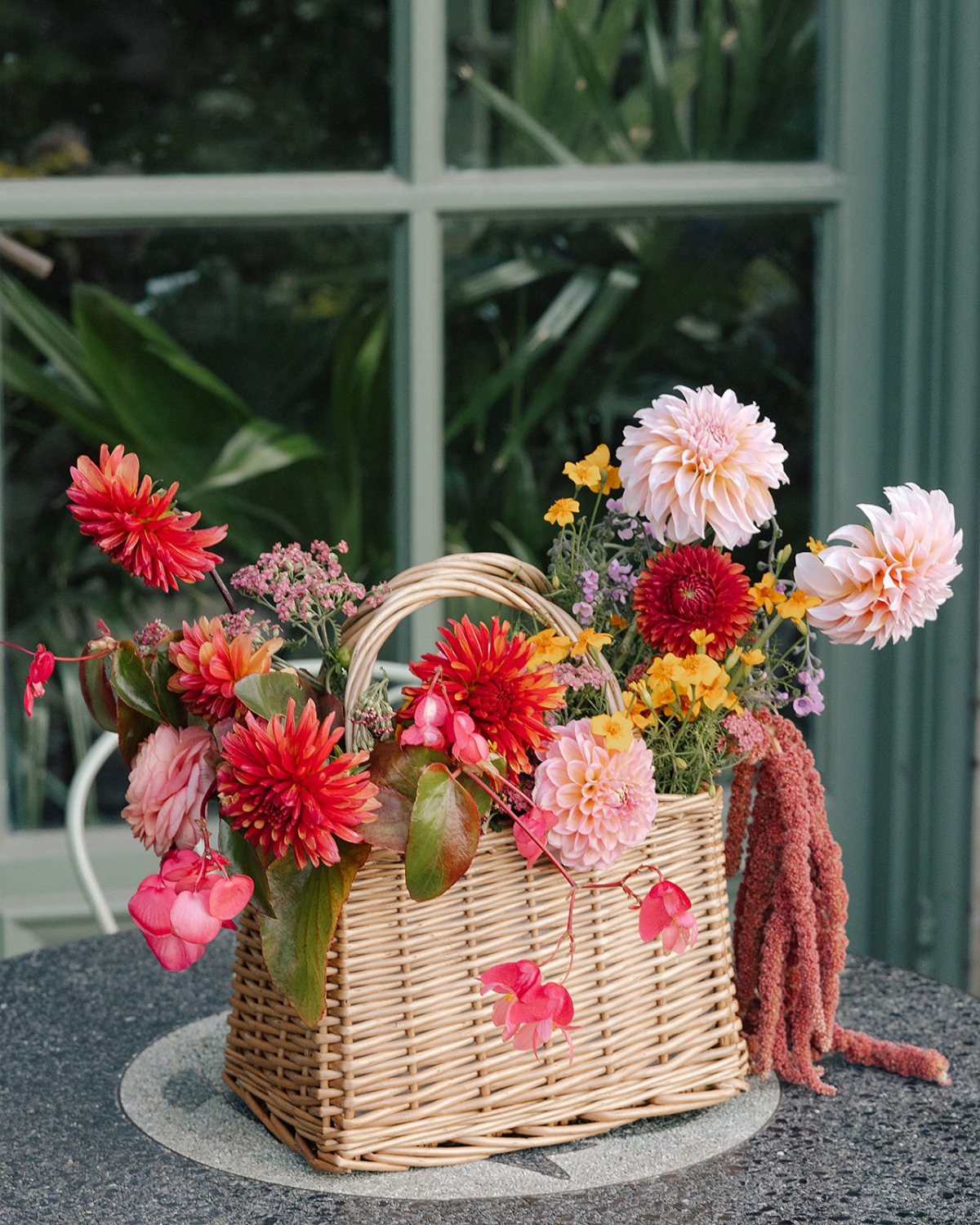 bridesmaid floral baskets