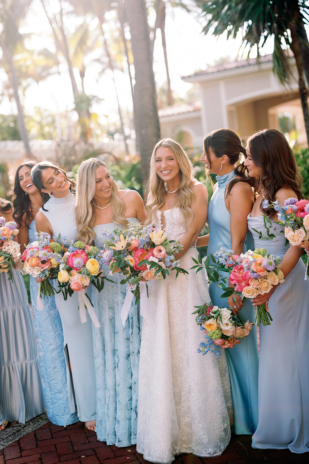 pastel blue bridesmaid dress ideas
