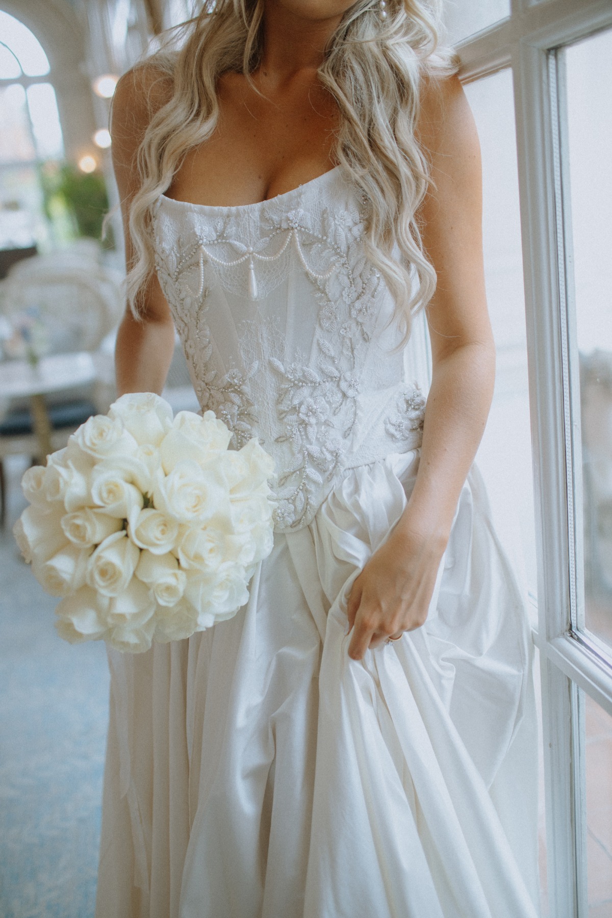 vintage beaded wedding bodice