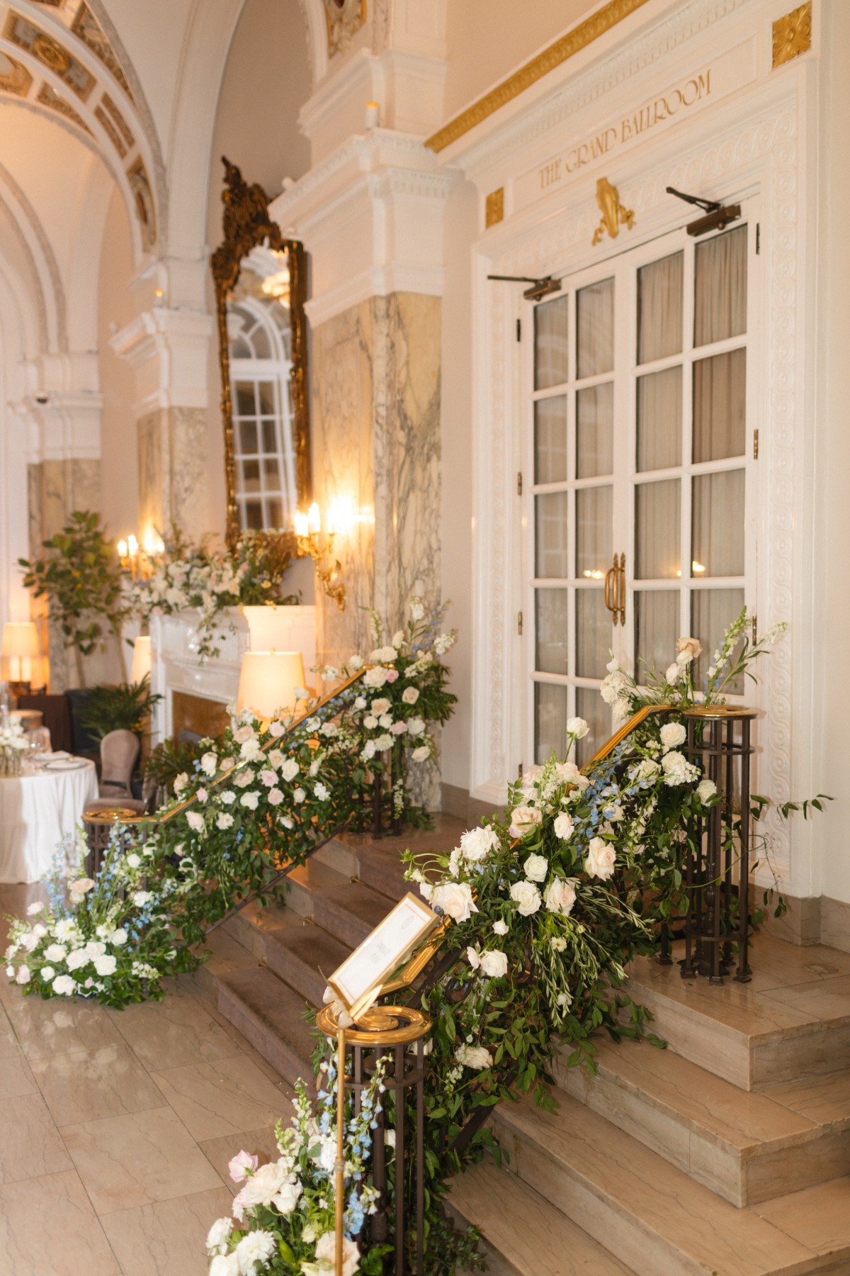 handrail floral installations ideas