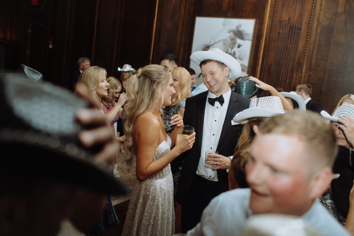 cowboy hat wedding reception party favors
