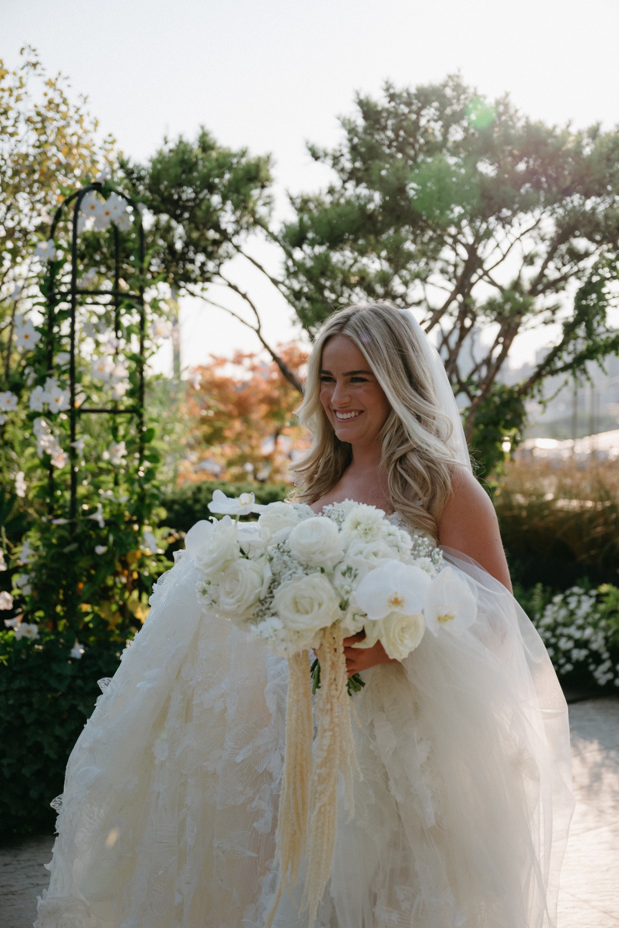 photo of real bride wearing galia lahav fabiana gown
