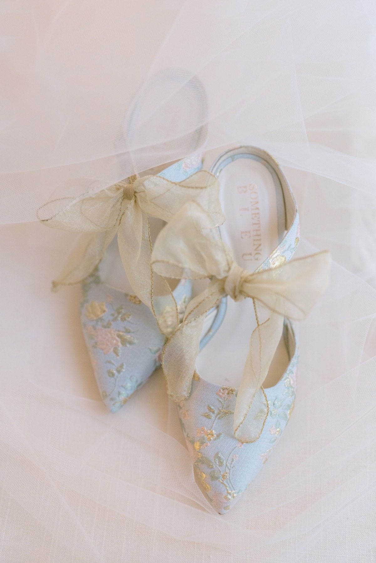 blue and gold brocade wedding shoes