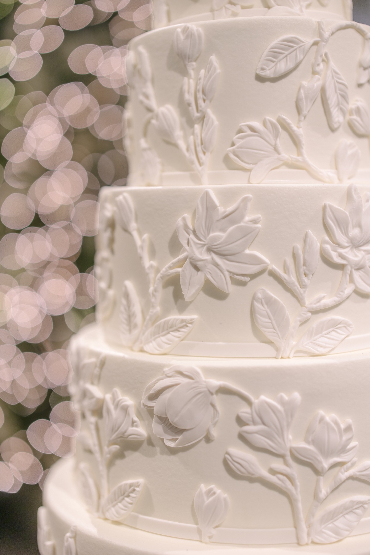embossed floral wedding cake ideas