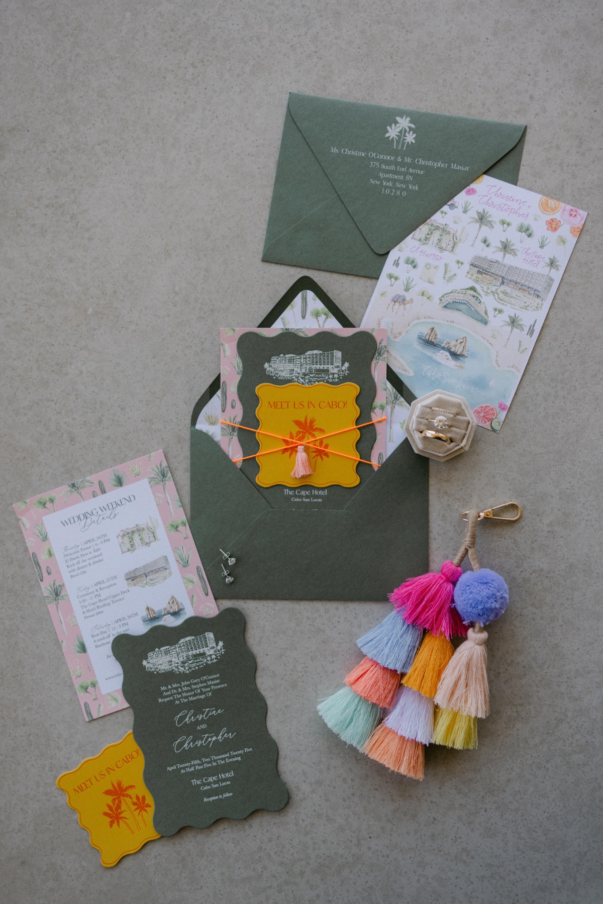 custom venue wedding invitations