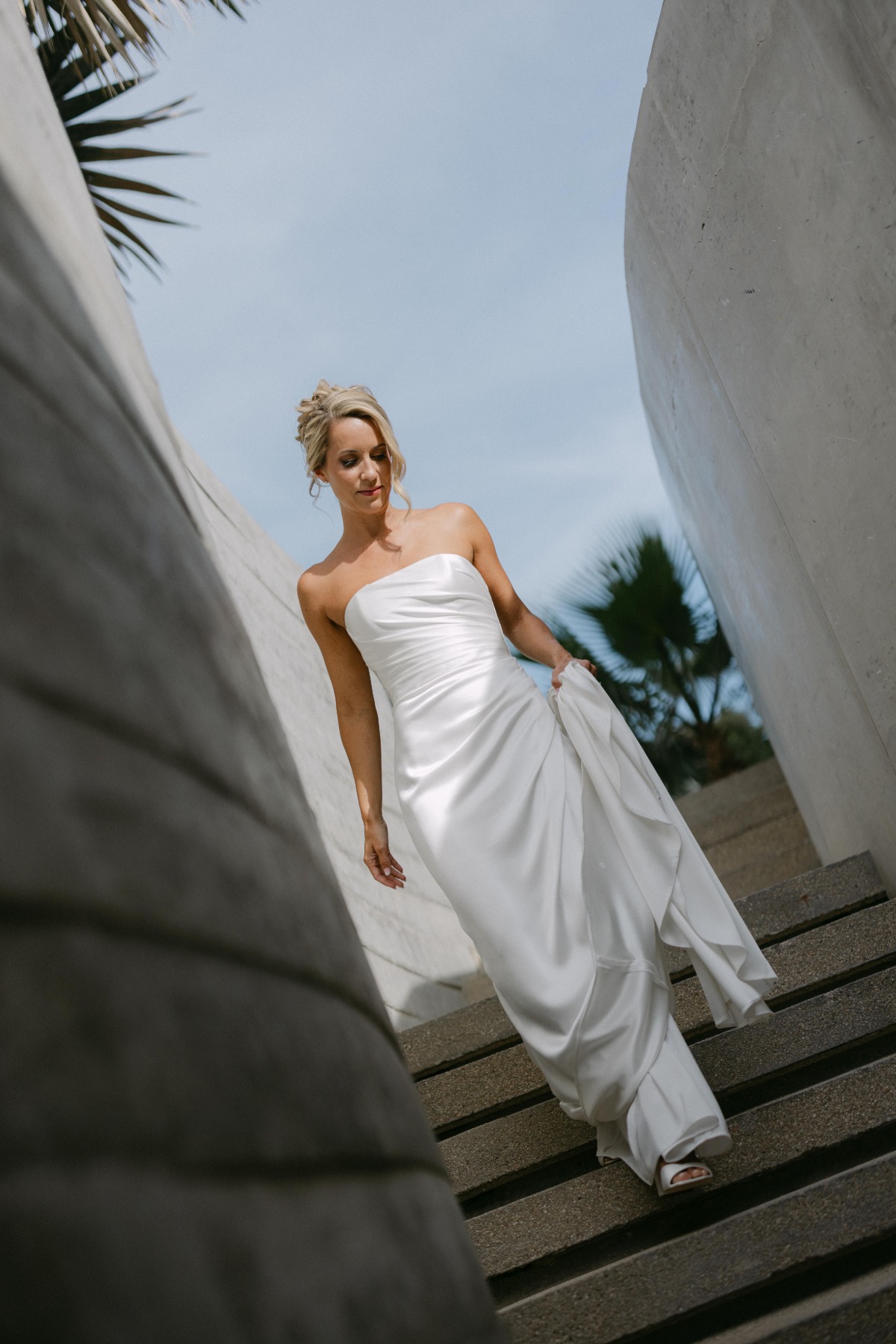 drapey wedding dress