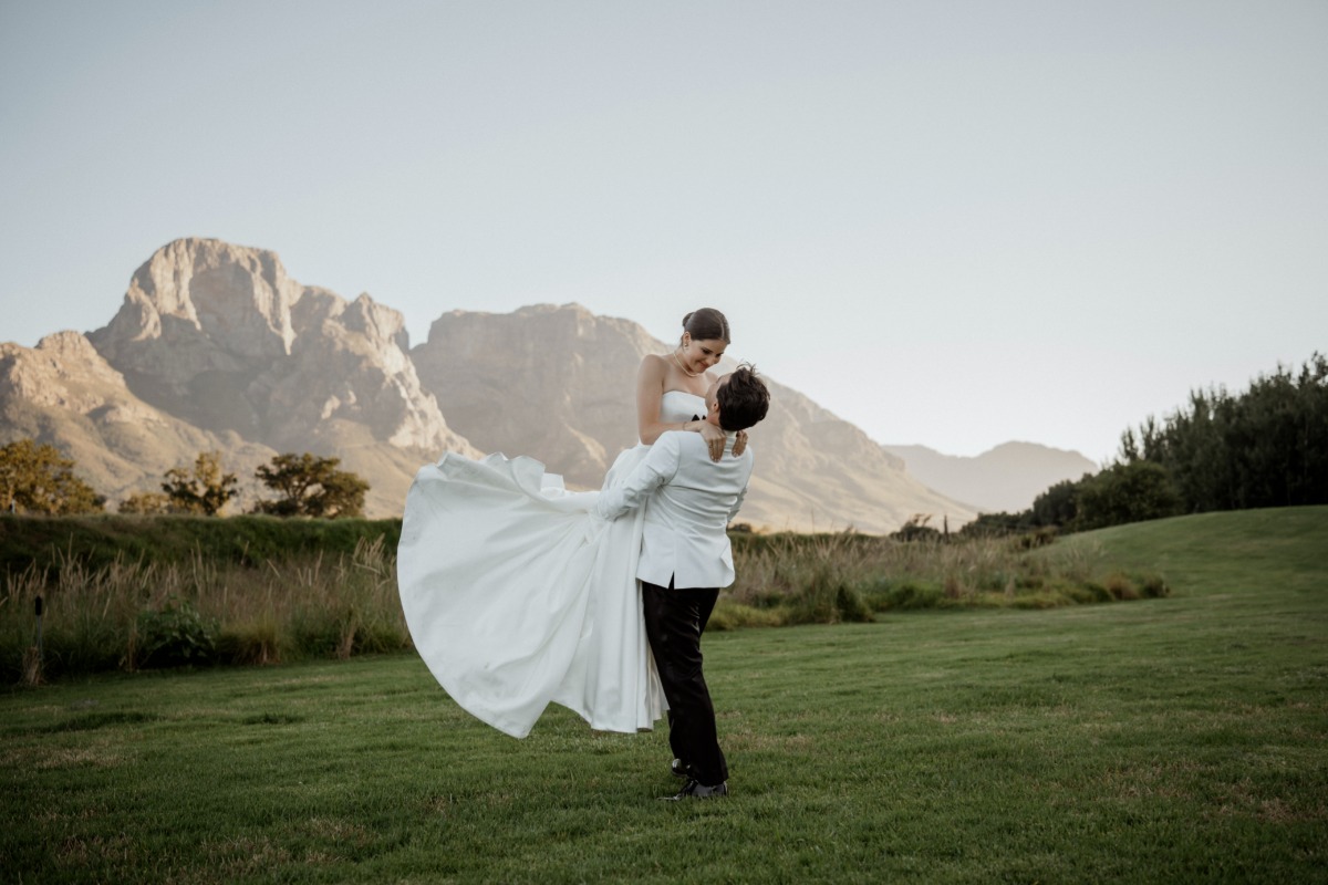 satin wedding dress