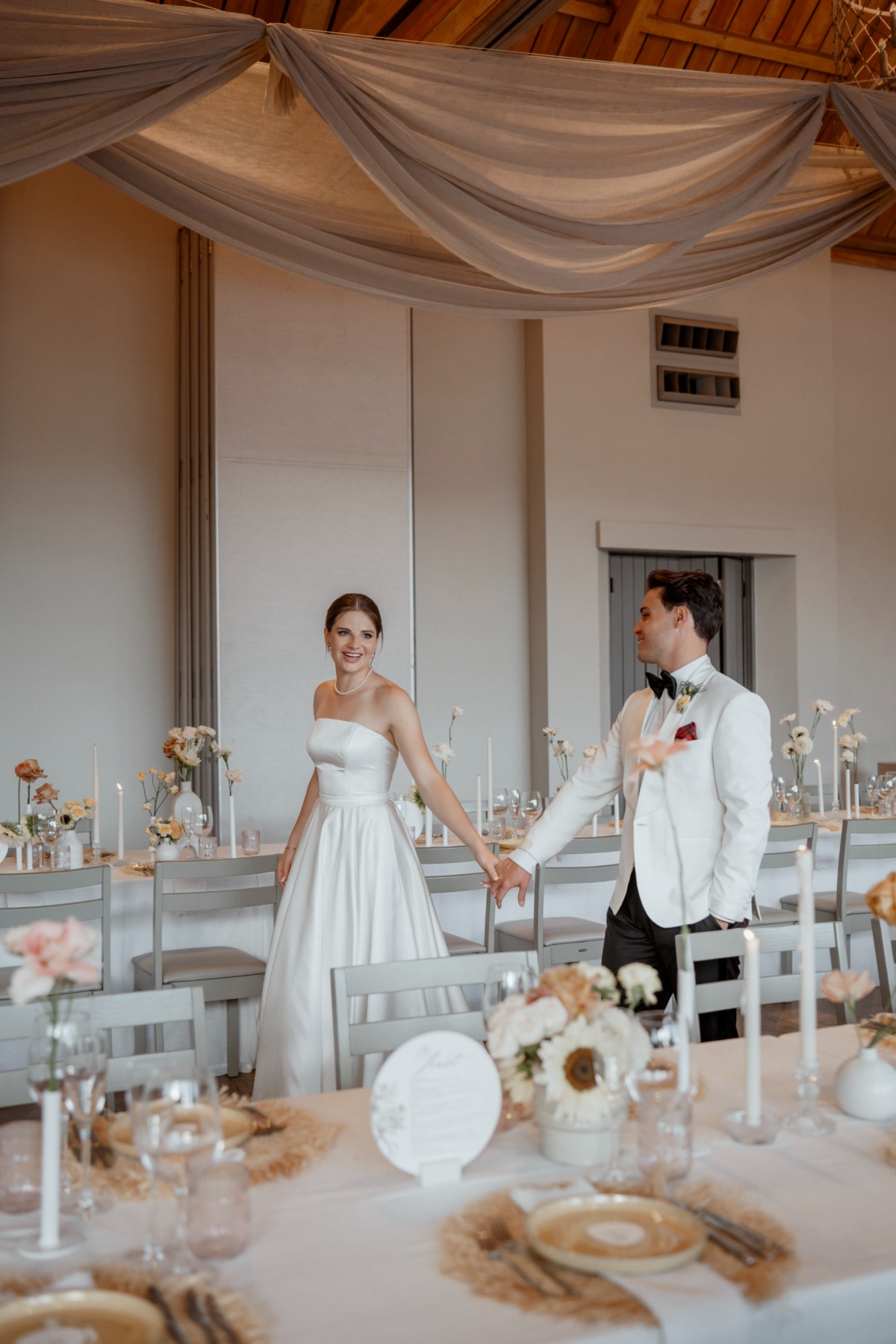 reception venue draping