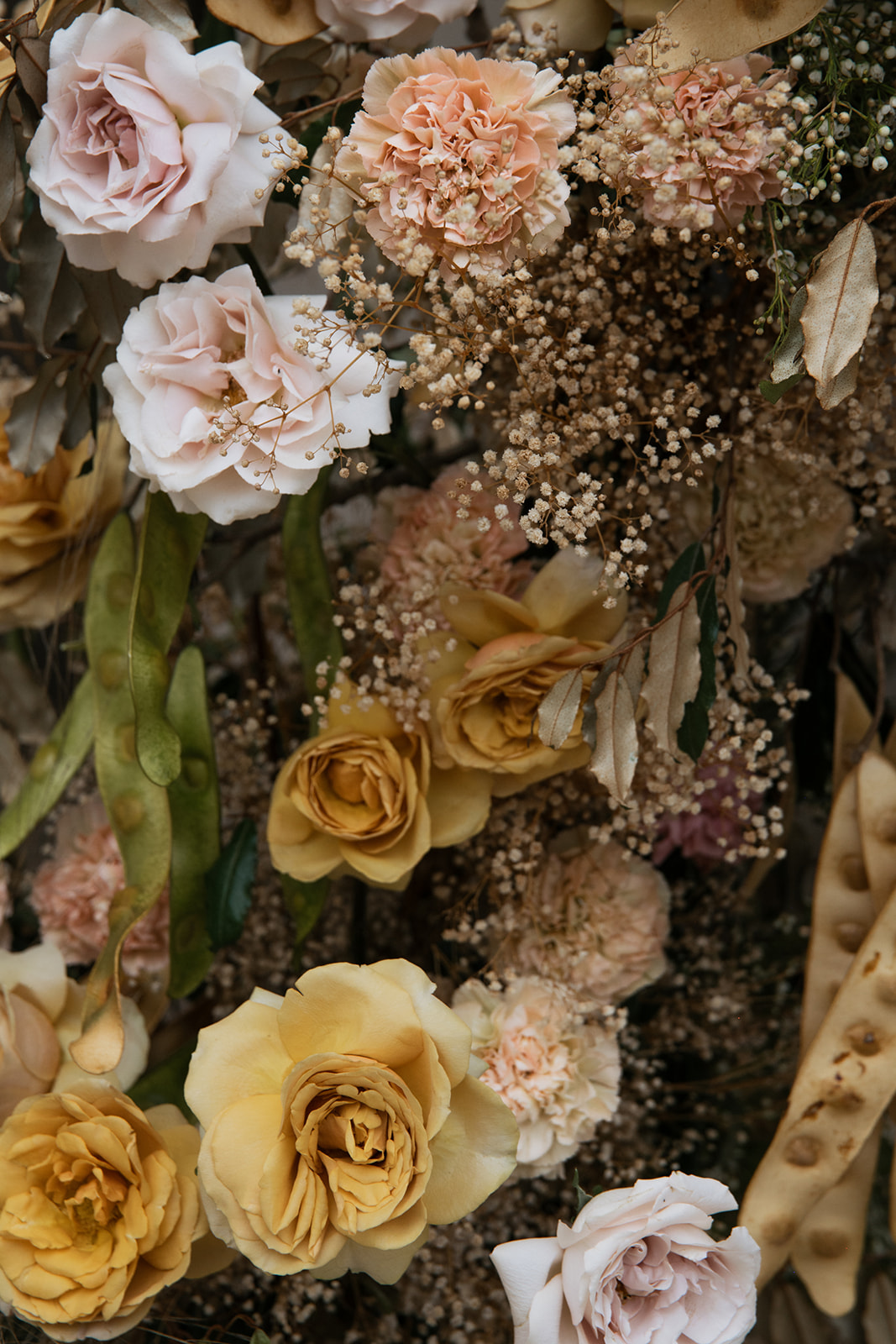 olive and terracotta bouquet