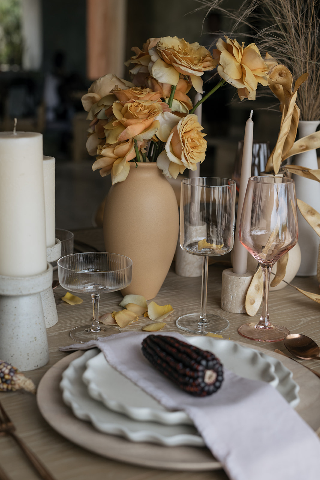 Mexican corn place settings