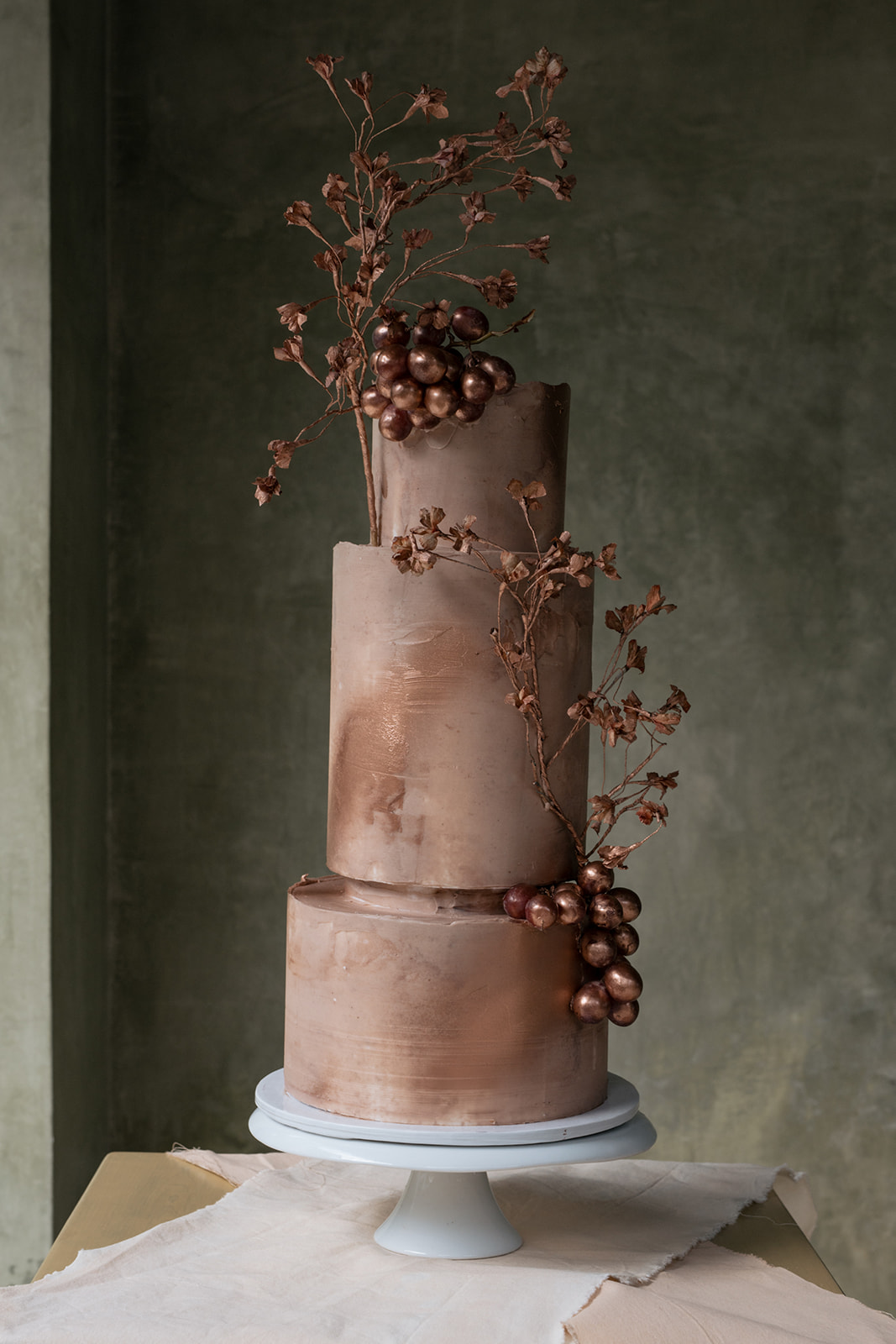 copper wedding cake