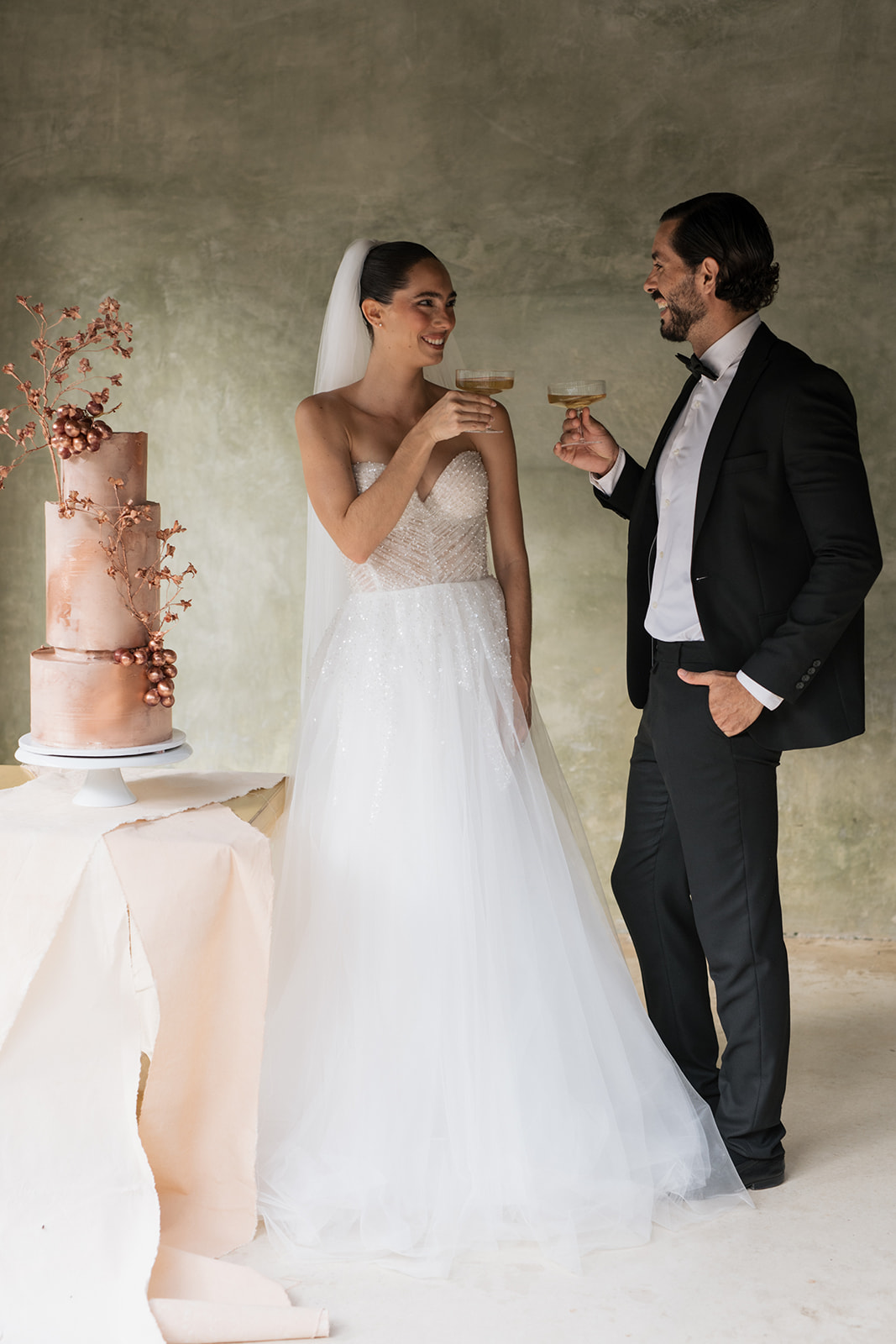pink wedding cake