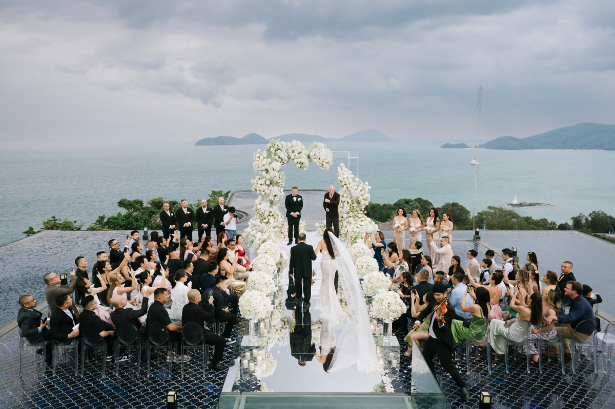 oceanfront Phuket wedding ceremony