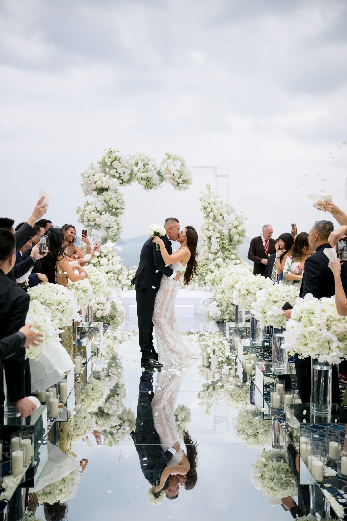 mirrored wedding aisle