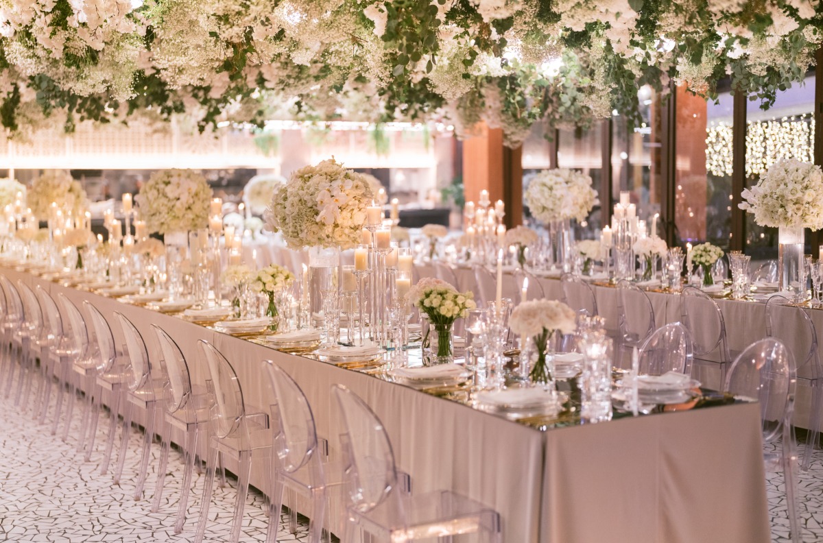 clear wedding reception furniture