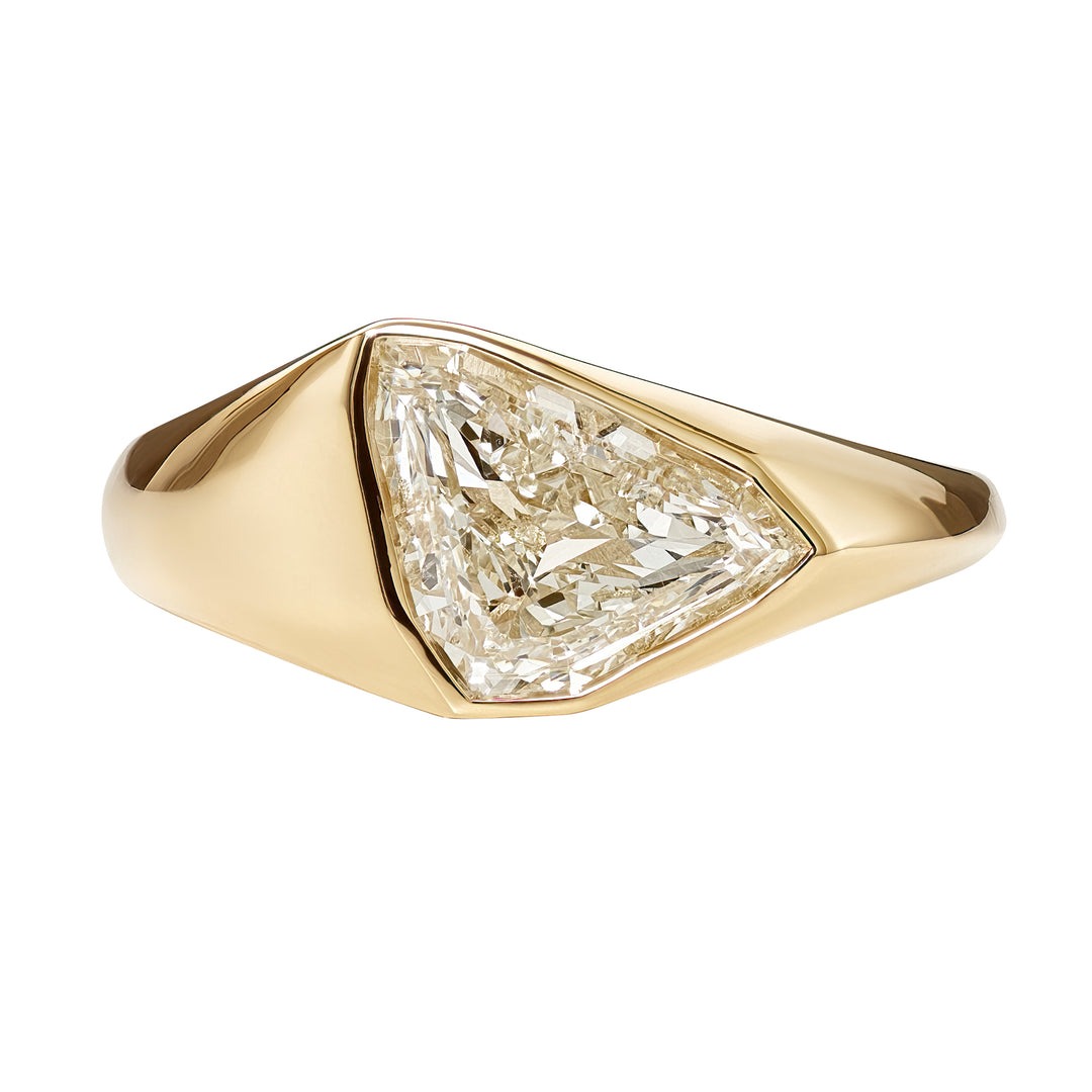 abstract cut vrai lab created diamond engagement ring