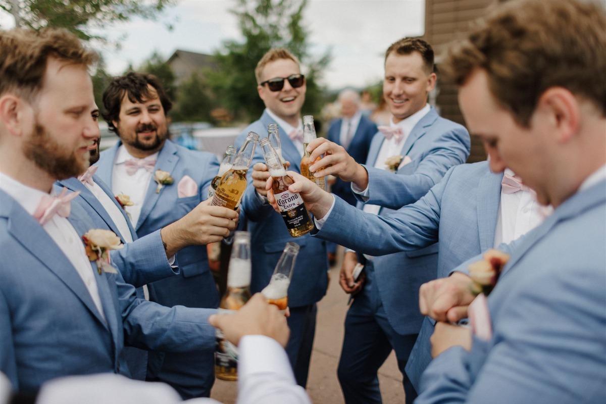 summer blue suit