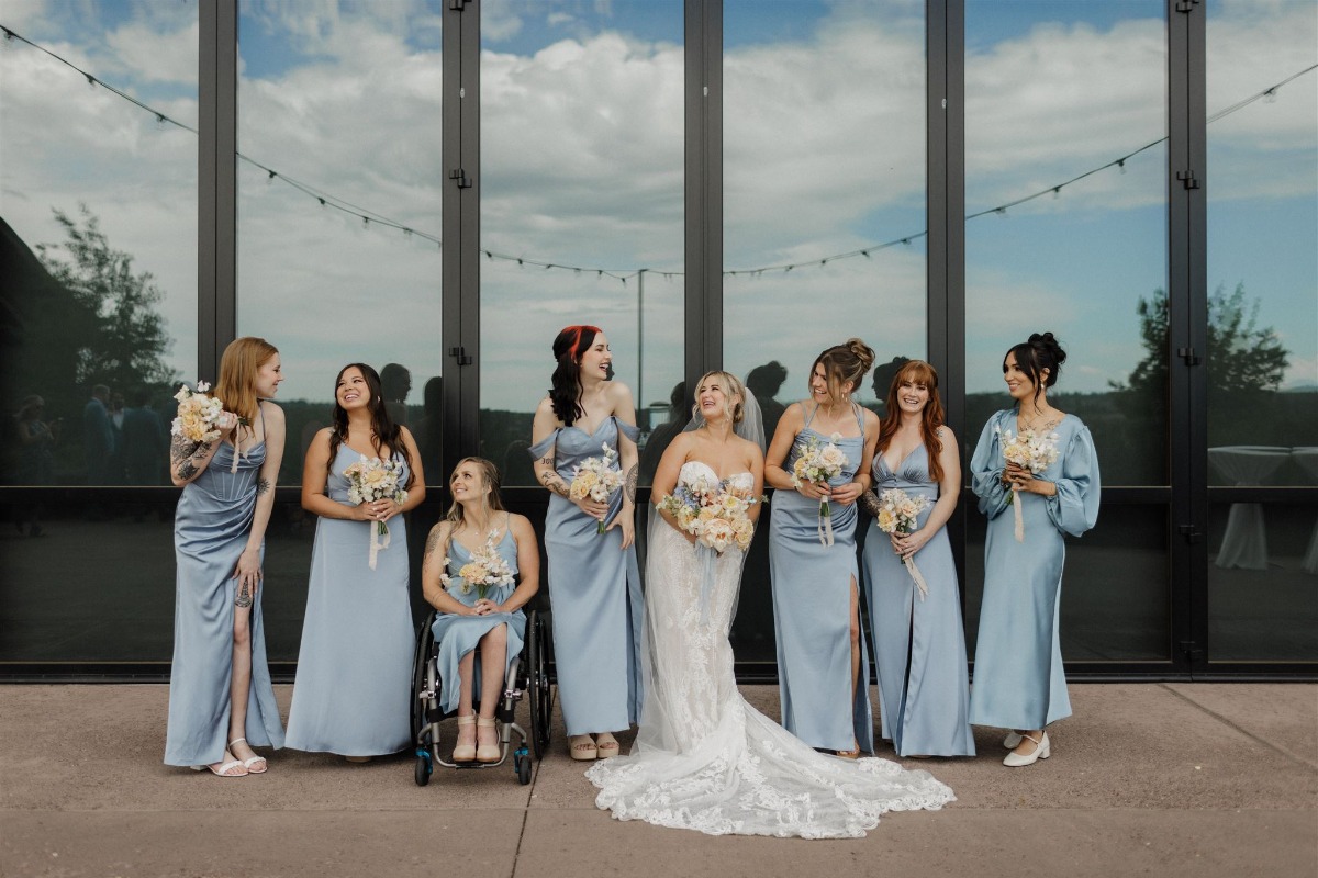light blue bridesmaid dresses
