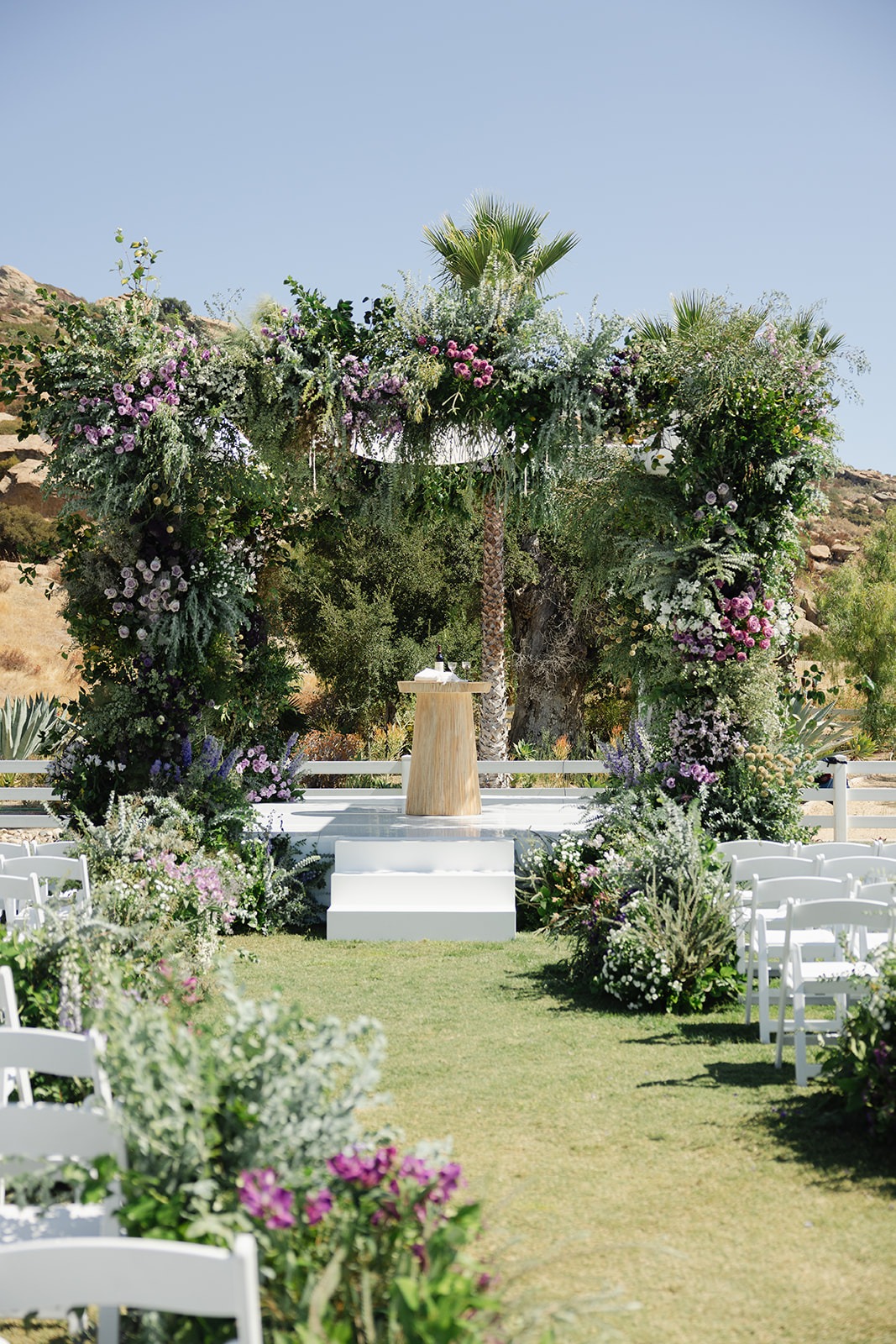 wildflower wedding aisle