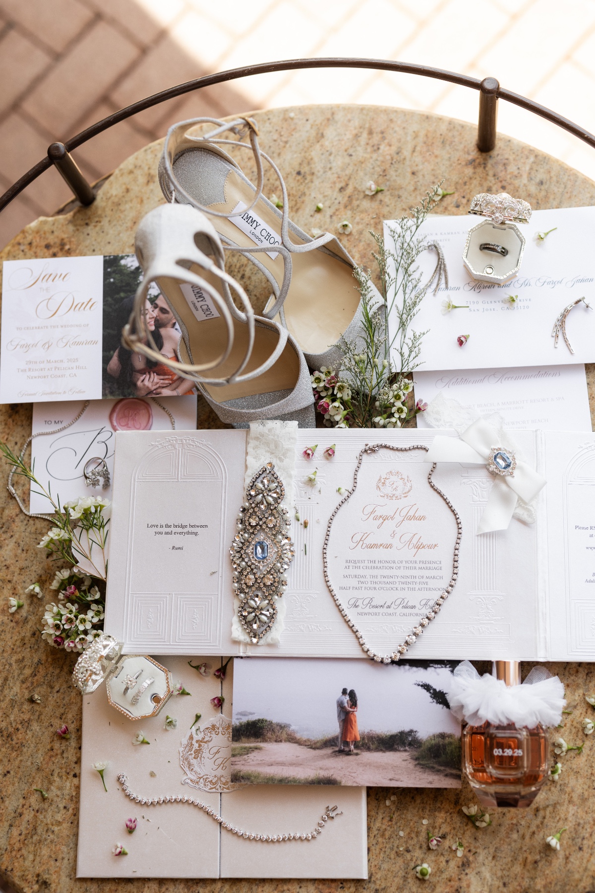 formal neutral luxury wedding invitations