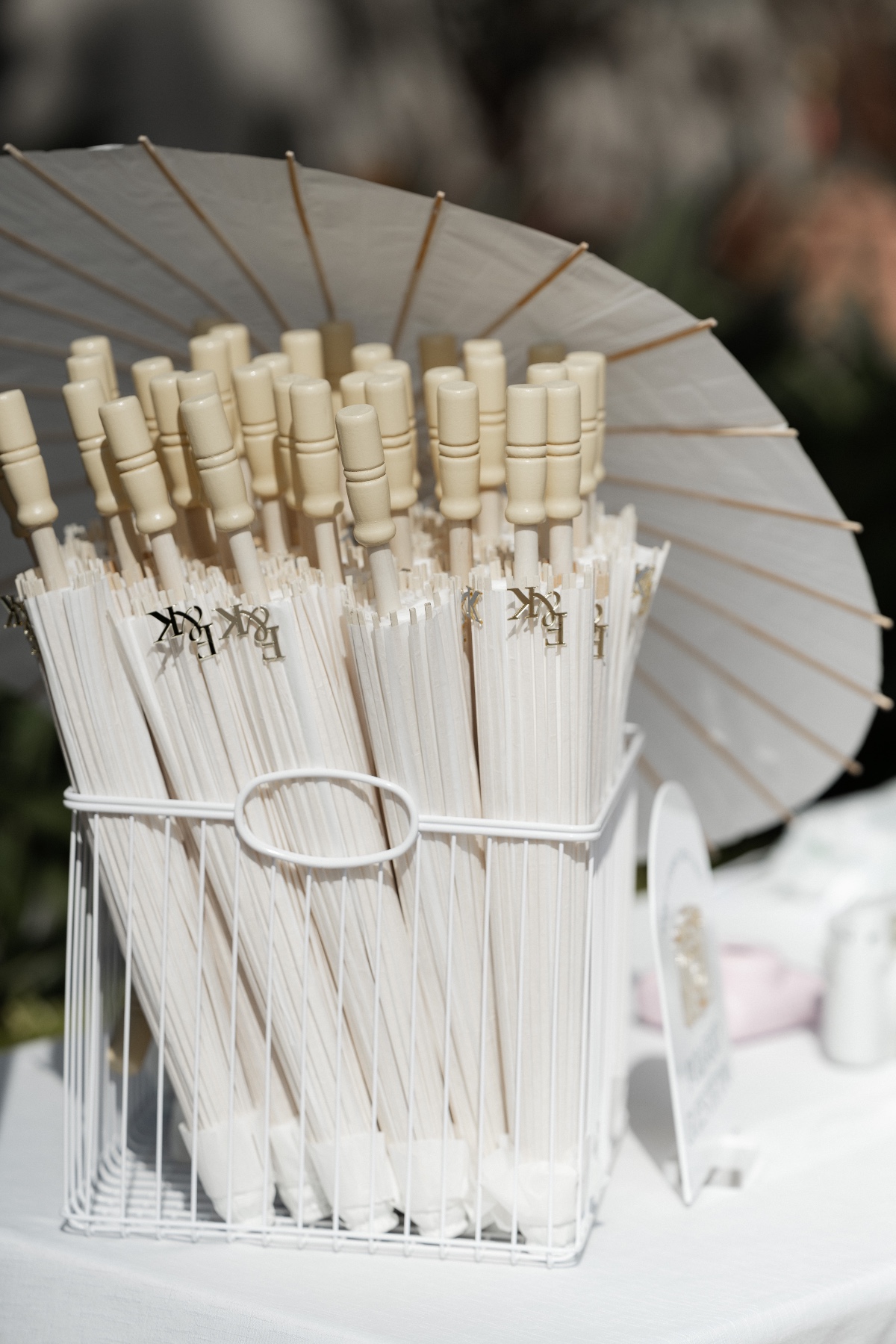custom monogram parasols