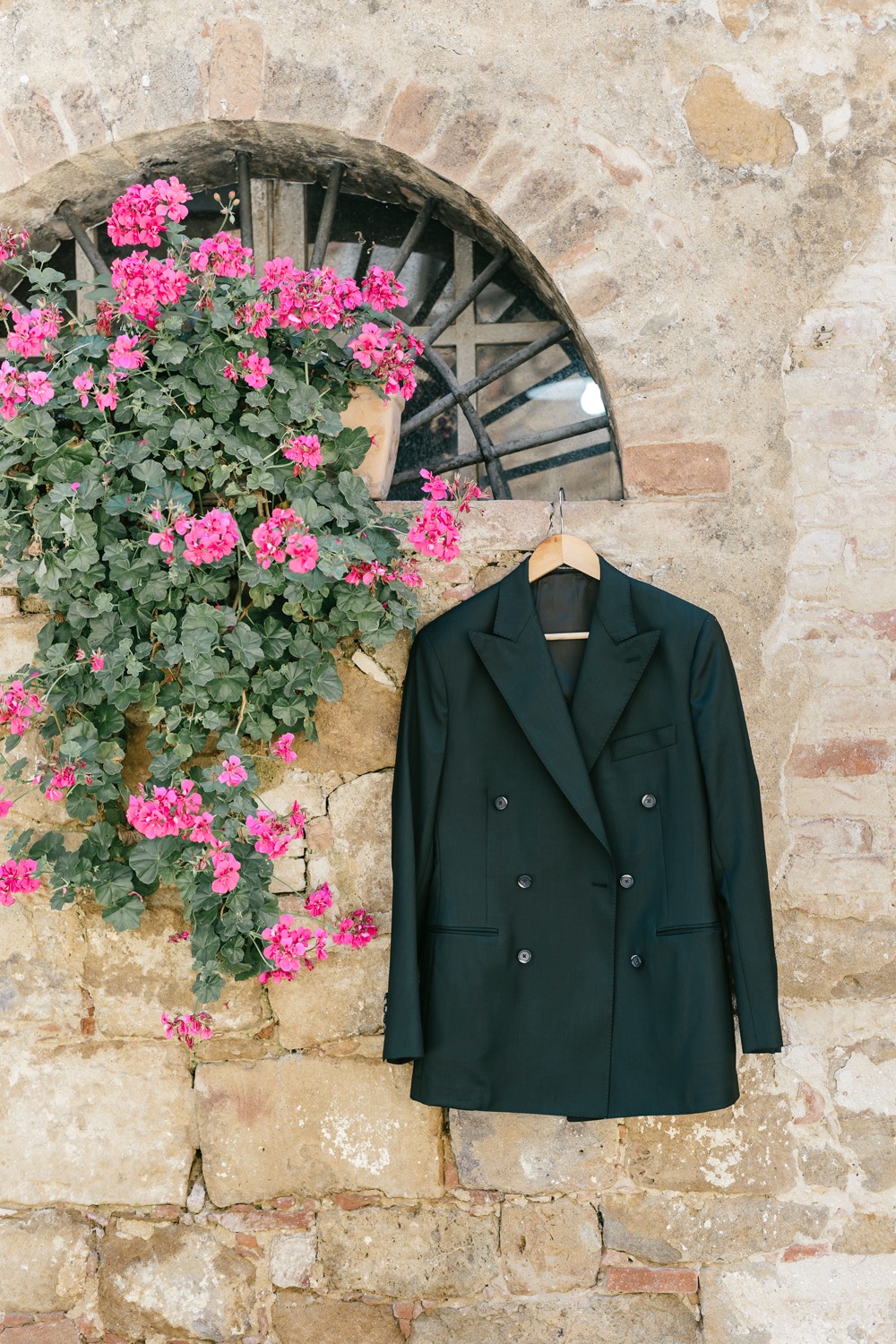 green double breasted suit for groom