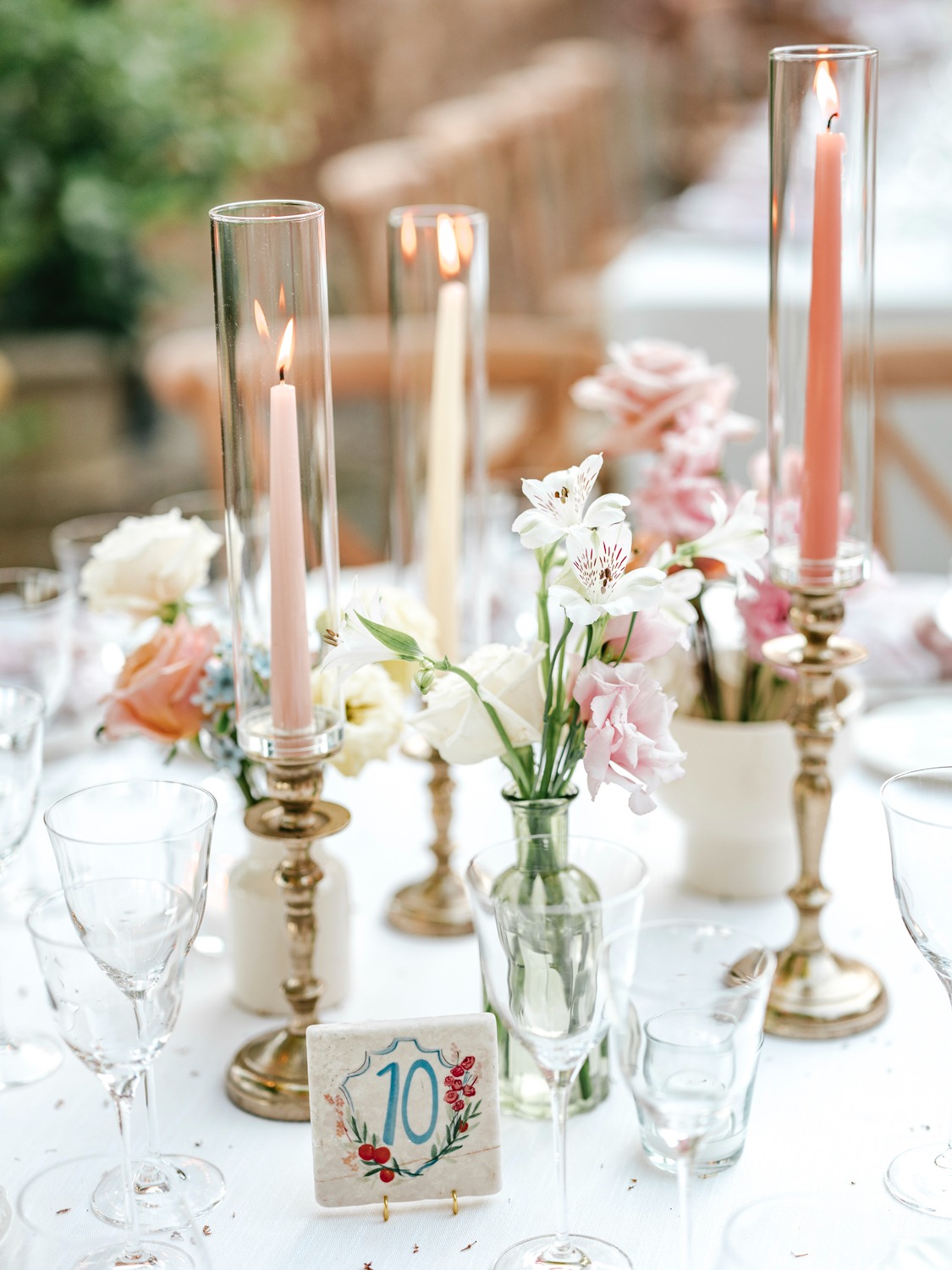 blush ivory and coral wedding colors