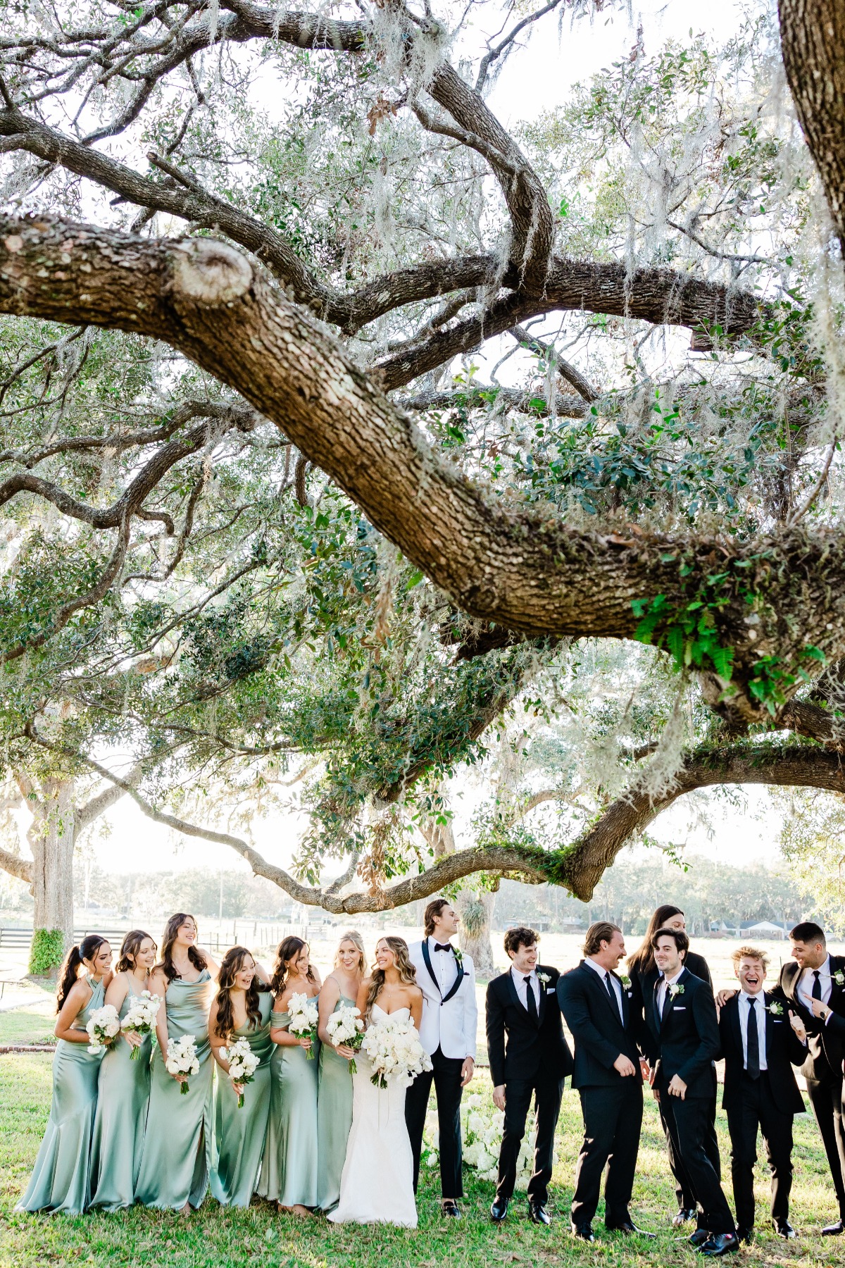 Spanish moss wedding ceremony