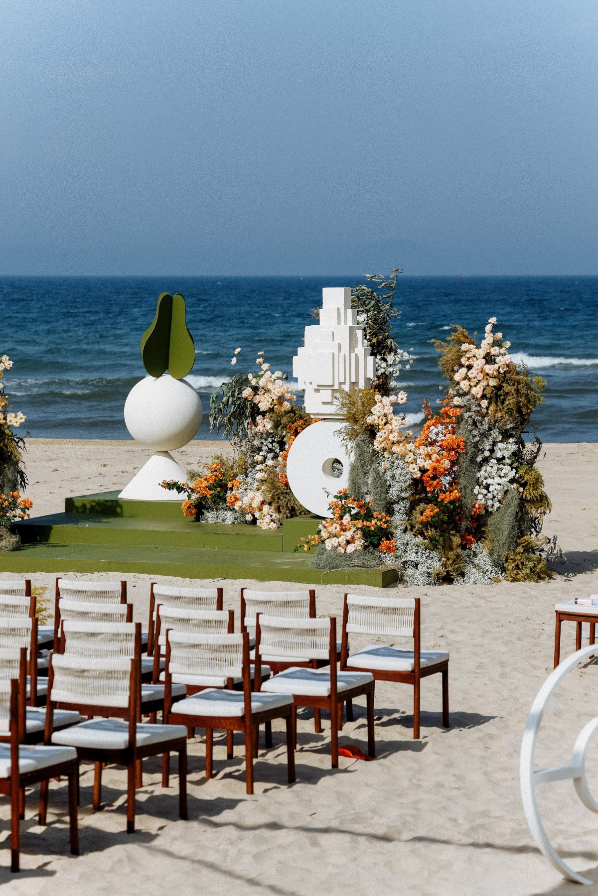architectural wedding ceremony installation