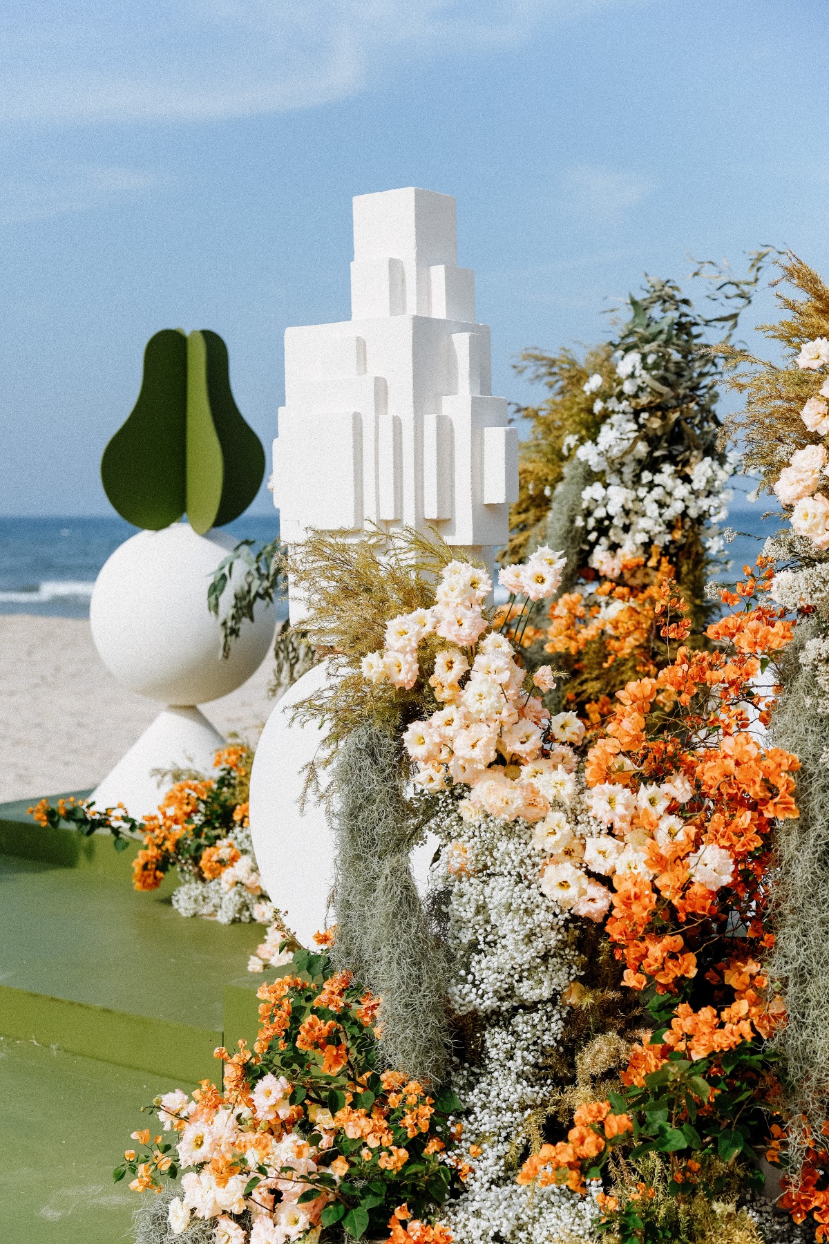 abstract wedding ceremony altar