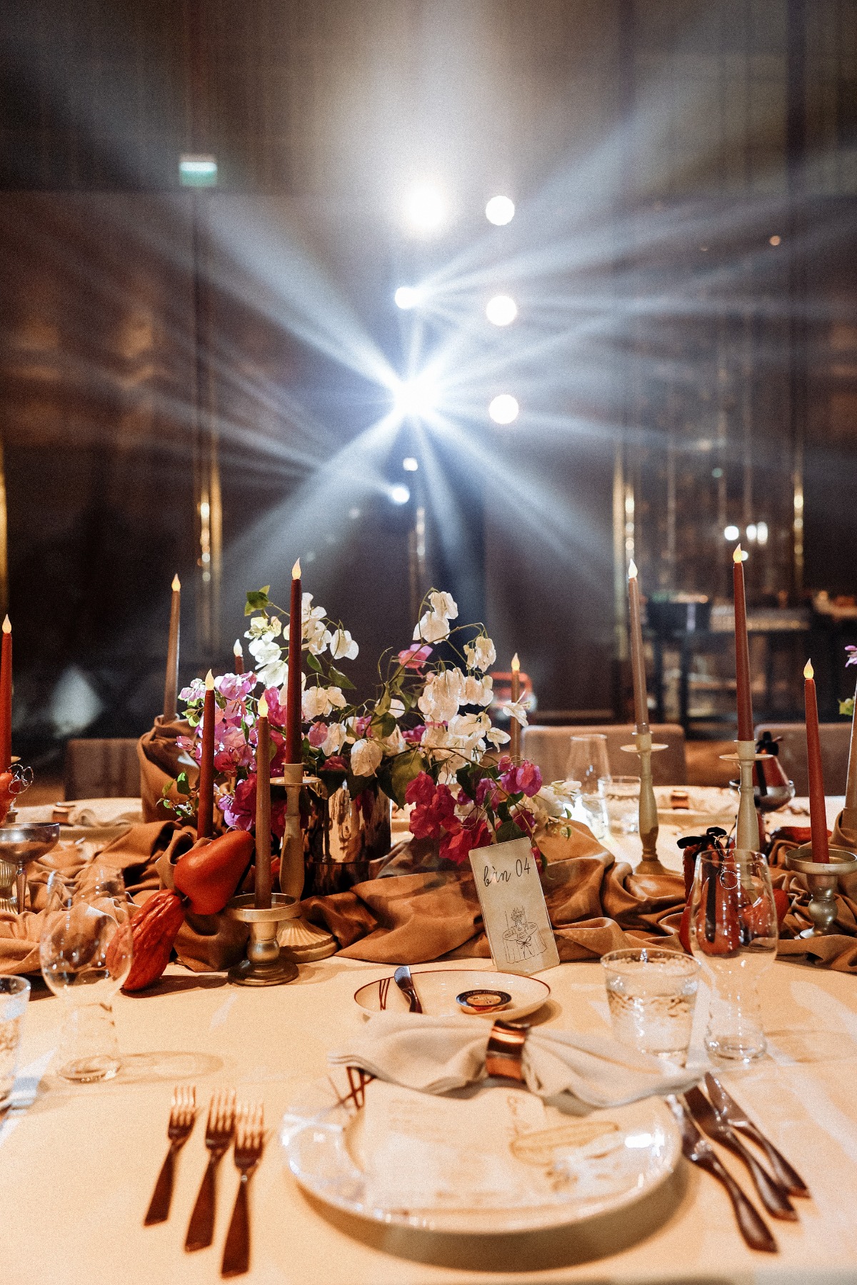 bougainvillea centerpieces