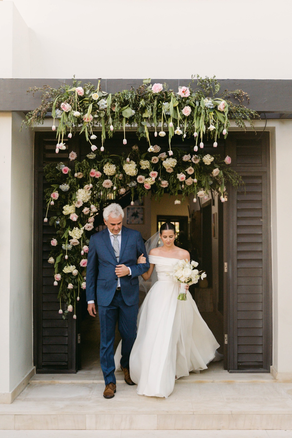 hanging floral installation