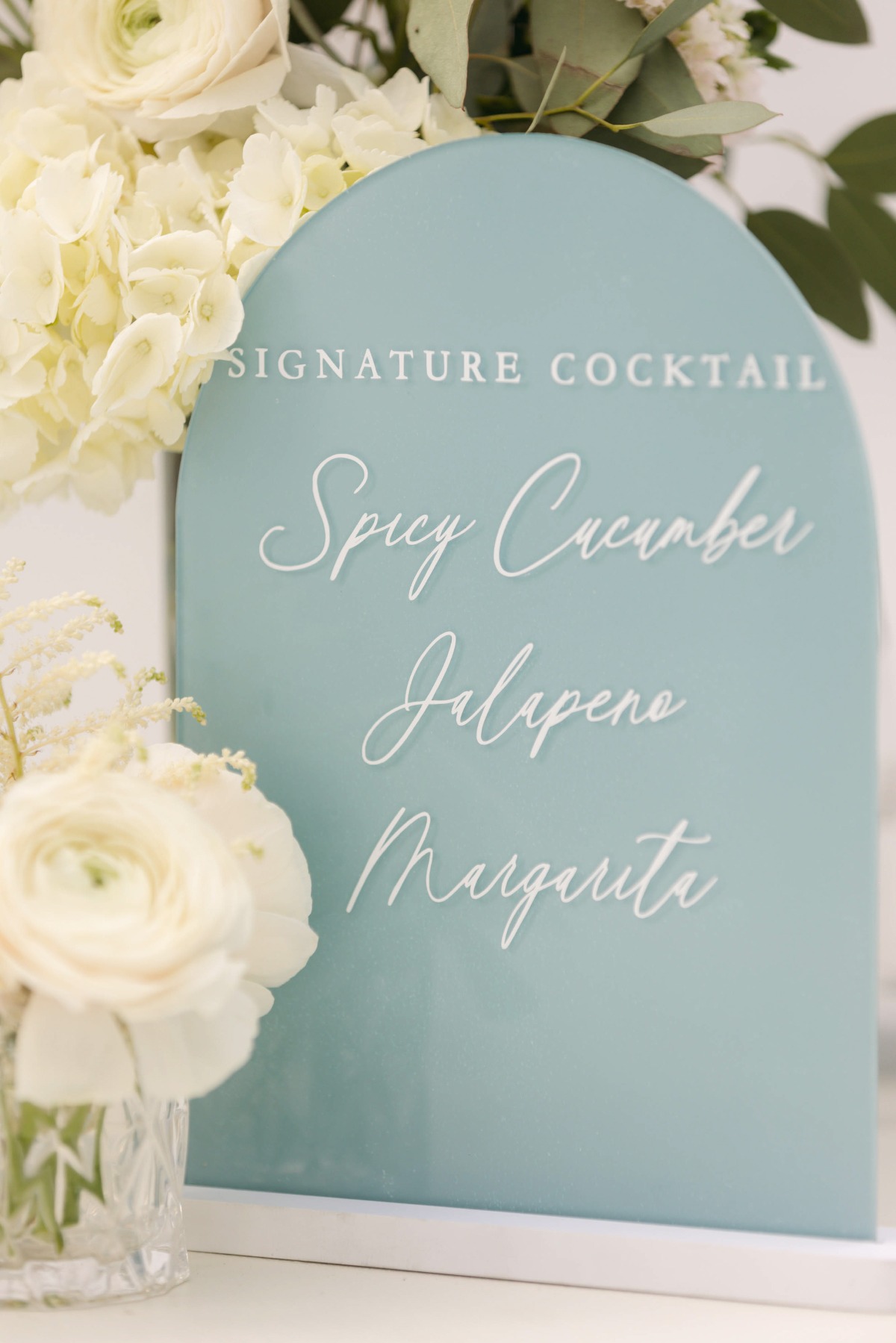acrylic wedding bar sign